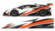 © mochiro - Racing Car with Orange Strips.
