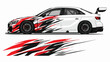 © mochiro - White Car Racing Stripes Design.