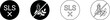 © Santiago - Set of icons indicating absence of SLS and harmful chemicals in products