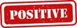 © fatimatz - Red rubber stamp with the word 'positive' isolated on a white background encouragement concept