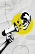 © piky_art - Hand Holding Megaphone Speaking to Large Ear Representing Fake News Social Issues and Media Influence