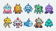 © Fcraw - Collection of cute cartoon robots and machines