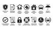 © Anika - Insurance icons, security symbols, protection emblems, guarantee badges, safety signs