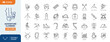 © Cetacons - Adventure Climbing line editable icon set. Containing Climbing, Hiking, mountaineering, outdoor sport, trekking, safety equipment, exploration travel, and more. Editable stroke. Vector illustration
