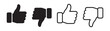 © Kamil - Set of thumbs up and thumbs down icons for voting and social media feedback in black vector design.