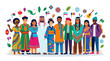 © Jarum Jar - Diverse People in Traditional Clothing Standing Together