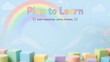 © Pixel Alchemist - Play to learn rainbow pastel block early education joyful future childcare preschool kindergarten nursery learning toy kid rainbow background with pastel block foreground for early education