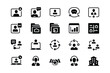 © MdKarvin - Set of 20 Black Customer Service and Communication Vector Icons