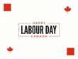 © Sushanto - Happy Labour Day Canada celebration greeting card with maple leaves and squares