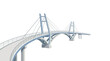 © Azmil - Modern cable-stayed bridge structure illustration isolated on transparent background, showcasing innovative engineering