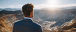 © Kingdola - Mining Magnate's Vision: A sharp businessman in a suit gazes over a vast open-pit mine, the sun glinting on the landscape, symbolizing ambition and the future of industry.
