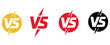 ©   - VS battle logo vector icon, bold competitive VS symbol composition with explosive comic style elements for esports tournament versus fight branding concept illustration design