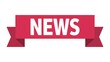 © fixelit.com - Red news banner, ribbon label, announcement sign, typographic element