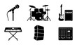 © Saedul - Music Equipment Icons: Microphone, Drums, Guitar, Keyboard, Speaker, Mixer