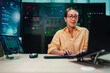 © Zamrznuti tonovi - It specialist managing complex data systems in a server room, ensuring network stability and cybersecurity