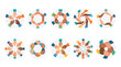 © Lucas - Set of diverse hands joining together in a circle, unity and teamwork concept