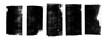 © Deta Deto - Set of vertical rolled ink rubber stamp black texture with brayer. Square shape of. letter press grunge vintage rough . Linocut irregular relief printing  brush illustration on transparent background
