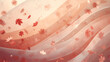 © dilles - Swirling cream ribbons amidst blowing pink autumn foliage drift.