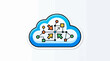 © retriturtle - Abstract cloud with colorful network connections and directional arrows