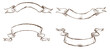 © Farouqi - Vintage ribbon banner set with hand drawn scroll elements for decorative design