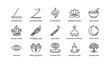 © Cali6ro - Wellness icons representing meditation items on white background