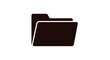 © gudangPIXEL - Black open folder icon on white background.