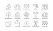 © Cali6ro - Emergency relief icons of disaster response and aid on white