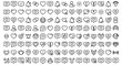 © TOHURA - Collection of heart icons and social media symbols for love and engagement