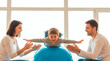 © Стивен Щиров - Joyful family playing with child on exercise ball, celebrating active lifestyle indoors