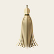 © aditya - Elegant Cream Tassel with Dark Stripes, Decorative Fringe Element