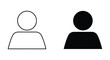 © MdPashar - Simple silhouette person icons black and white