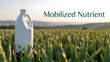 © Z_AKTER - White plastic bottle with handle in green grass field on sunny day with hills in background and clear sky