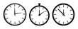 © MDMiraj - Pension fund retirement clock set with solid black icon on white background featuring time, savings, retirement with finance and planning