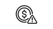 © Sameer Talib - Financial risk icon, dollar coin with warning sign
