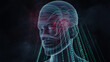 © TANZILA - Futuristic human head with glowing neural network connections