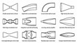 © Sei - Technical engineering diagrams showing various nozzle and duct designs for fluid dynamics and turbine systems.