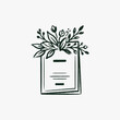 © skuy - Minimalist line art illustration of a cactus in a pot.