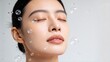 © LeeX - Woman with closed eyes and floating bubbles