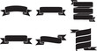 © Ranaart - Black vintage style banner ribbons set