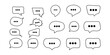 © hafsa01 - Collection of hand drawn speech bubbles and comic book dialogue boxes in black and white