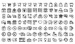 © ROJINA - Shopping Cart Line Icons Set with Basket Bag Online Store Purchase Sale and Checkout Symbols