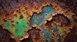 © retirementfun - Intense texture of severe oxidation and corrosion on a decaying metal surface background, abstract pattern perfect for grunge backdrops, weathering, gritty, aging