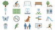 © SABSTOCK - Set of Park and Outdoor Recreation Icons: Activities, Nature and Public Facilities
