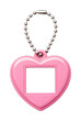 © Rawpixel.com - PNG Pink heart-shaped photo keychain.