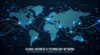 © Mkhan - Global business and technology network with dotted world map