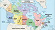 © Mkhan - Canada provinces and territories map with labeled regions