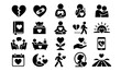 © 若井 紗希 - Breakup recovery and self love icon set