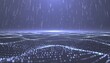 © diki - Futuristic Digital Rain Landscape Abstract Background.