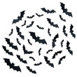 © Badsha_Fahad - Collection of Silhouetted Bats Flying in a Swarm.