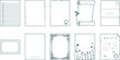 © Sadhin - Collection of blank paper documents scrolls and decorative frames for text or design elements in various styles.